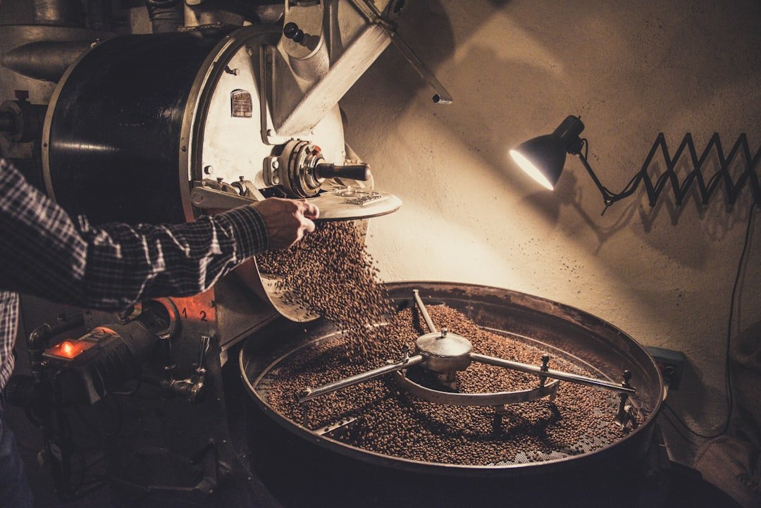 Fresh coffee brewing at home