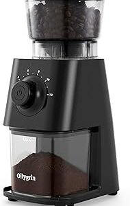 Conical Burr Coffee Grinder Electric, Coffee Grinder with 30 Grind Settings,Compact Burr Mill Grinder for Home Use, 2-12 Cups, Black